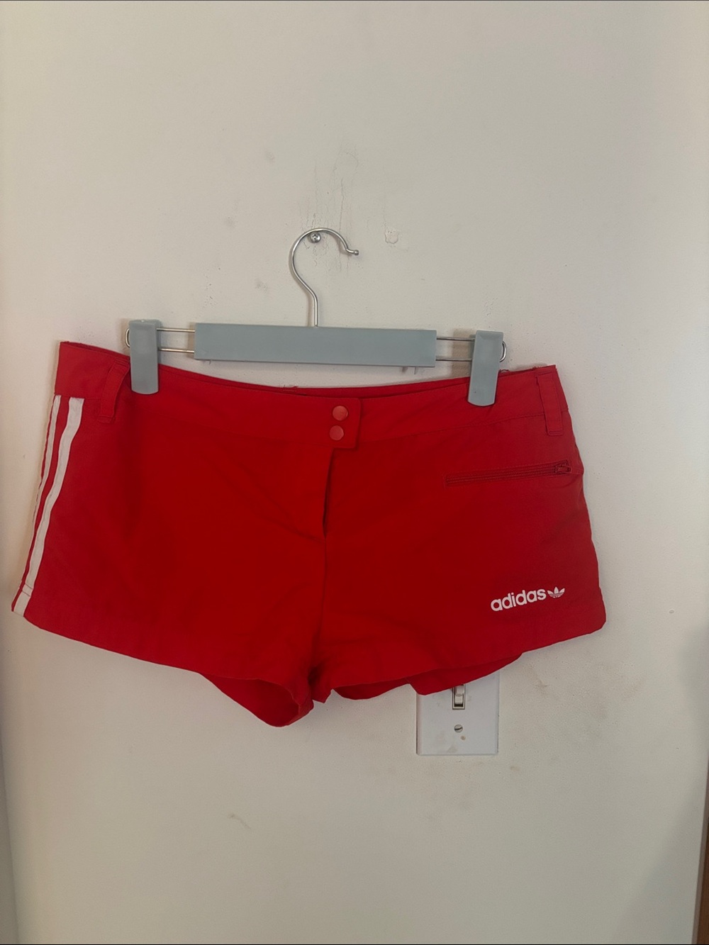 adidas orange Women's Athletic Shorts with Side Stripes